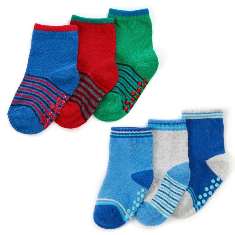 Picture of 44B977-BABY BOYS 3 PACK COTTON RICH NON SLIP SOCKS